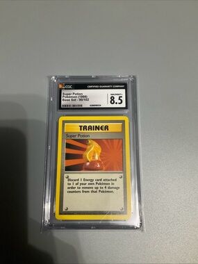 CGC Graded Pokémon Trainer Super Potion Card - Yellow